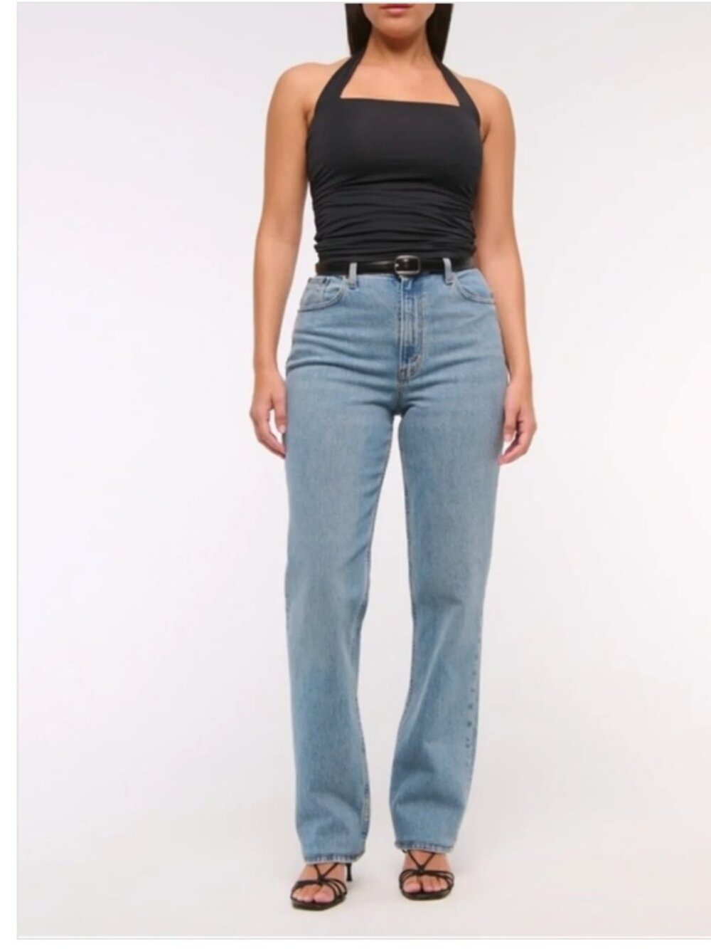 A&F Two-Tone Curve Love Ultra High Rise 90s Straight Jean size 26 regular